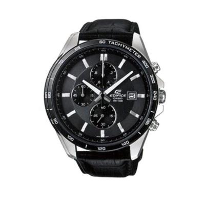 Casio Edifice EFR-512L-8AVDF Jam Tangan Pria Genuine Leather - Black