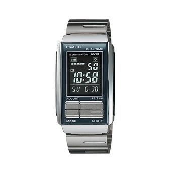 Casio Futurist LA-201W-1B - Jam Tangan Wanita - Abu-abu - Stainless Steel  