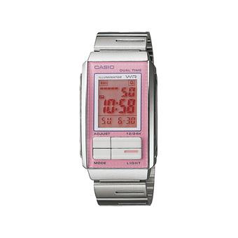 Casio Futurist LA-201W-4A3 - Jam Tangan Wanita - Abu-abu Pink - Stainless Steel  