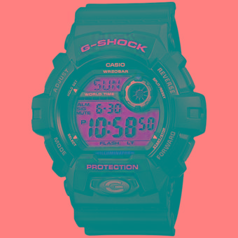 Casio G-Shock G-8900-1DR Black and Blue Resin Digital Sport Watch  