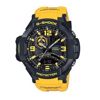 Casio G-Shock G-Aviation Gravity Defier - Jam Tangan Pria - Kuning - Resin - GA-1000-9B  