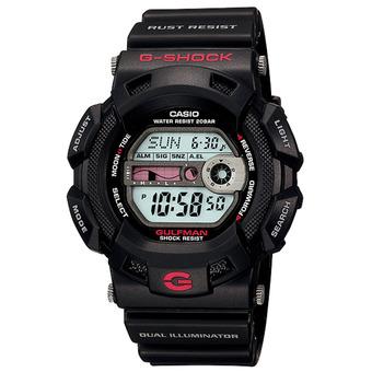 Casio G-Shock Gulfman - Jam Tangan Pria - Hitam Pink - Strap Resin - G-9100-1  