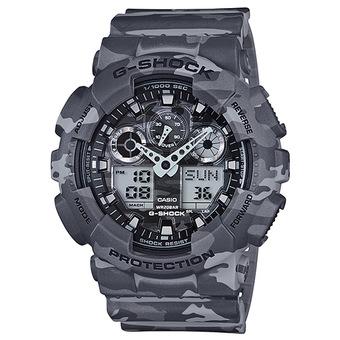 Casio G-Shock Jam Tangan Pria - Blue Army - Strap Resin - GA-100CM-8A  