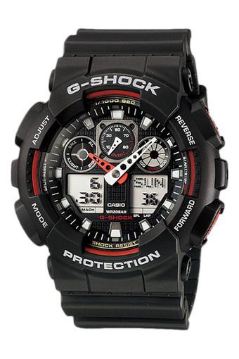 Casio G-Shock Jam Tangan Pria - Hitam - Strap Rubber - GA-100-1A4DR  