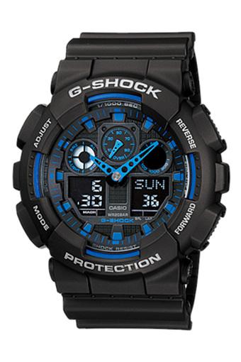 Casio G-Shock Men's Black Resin Strap Watch GA-100-1A2  