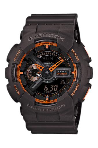 Casio G-Shock Men's Black Resin Strap Watch GA-110TS-1A4  