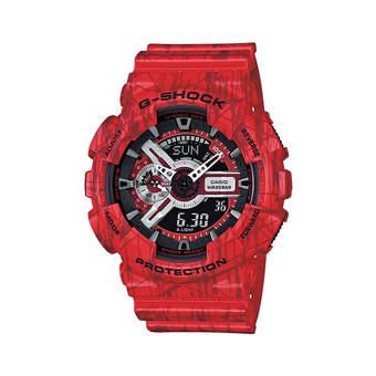 Casio G-Shock Men's Red Resin Strap Watch GA-110SL-4A  