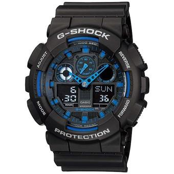 Casio G-shock GA-100-1A2 Original - Hitam-Biru  