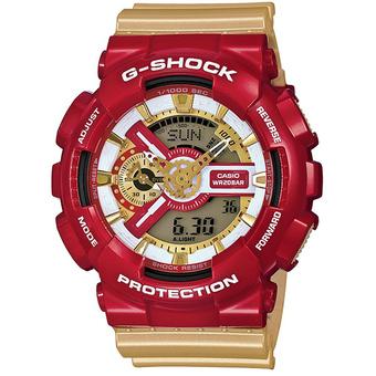 Casio G-shock - Jam Tangan Pria - Merah Gold - Strap Rubber - GA-110CS-4A Iron man  