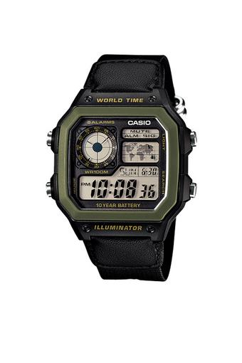 Casio Illuminator Jam Tangan Man – Hitam – AE-1200WHB-1BVDF  