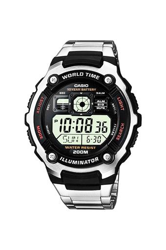 Casio Jam Tangan AE-2000WD-1A - Silver/Hitam  