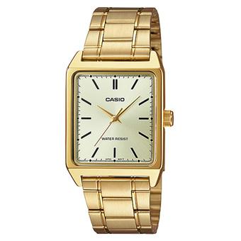 Casio Jam Tangan Analog Pria - Gold - Strap Stainless Steel - MTP-V007G-9EUDF  