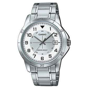 Casio Jam Tangan Analog Pria - Silver - Strap Stainless Steel - MTP-V008D-7BUDF  