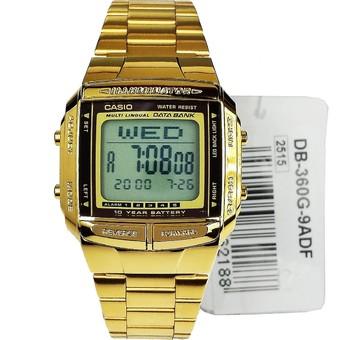 Casio Jam Tangan DB360G-9ADF - Warna Emas Gold Databank Diskon  