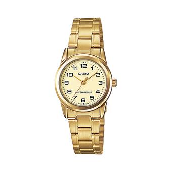 Casio Jam Tangan Ladies Analog LTP-V001G-9BUDF - Gold  