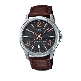 Casio Jam Tangan Man Analog - Coklat - MTP-E106L-8AVDF  