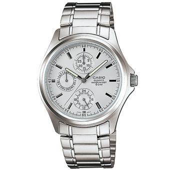 Casio Jam Tangan Pria Analog MTP-1246D-7A Silver  