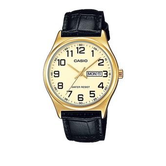 Casio Jam Tangan Pria Analog MTP-V003GL-9BUDF - Gold  