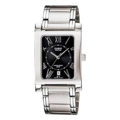 Casio Jam Tangan Pria Beside BEM-100D-1A2VDF - Stainless Steel - Hitam