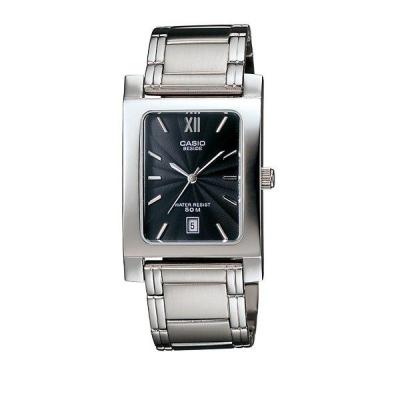 Casio Jam Tangan Pria Beside BEM-100D-1AVDF - Stainless Steel - Hitam