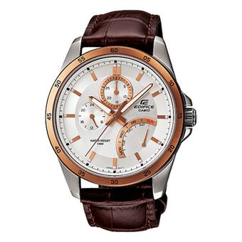 Casio Jam Tangan Pria EDIFICE EF-341L-7AVDF - Putih Coklat  