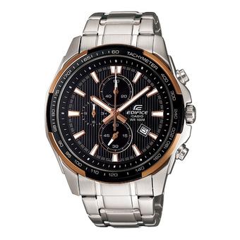 Casio Jam Tangan Pria Edifice EF-566D-1A5VDF - Hitam Coklat  