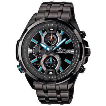 Casio Jam Tangan Pria Edifice EFR-536BK-1A2VDF - Hitam/Biru  