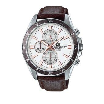 Casio Jam Tangan Pria Edifice - Genuine Leather - Cokelat - EFR-546L-7AVUDF  