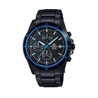 Casio Jam Tangan Pria Edifice - Stainless Steel - Hitam Biru - EFR-526BK-1A2VUDF  