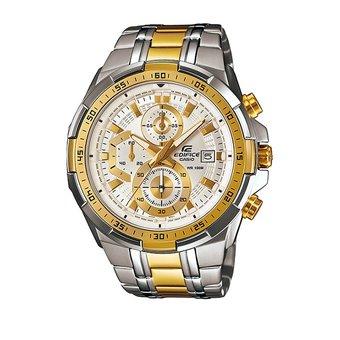 Casio Jam Tangan Pria Edifice - Stainless Steel - Silver Gold - EFR-539SG-7AVUDF  