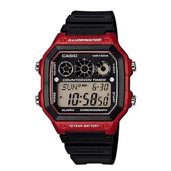 Casio - Jam Tangan Pria - Hitam - Karet - AE1300WH-4AV  