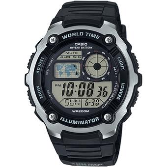 Casio - Jam Tangan Pria - Hitam - Strap Karet - AE-2100W-1A  