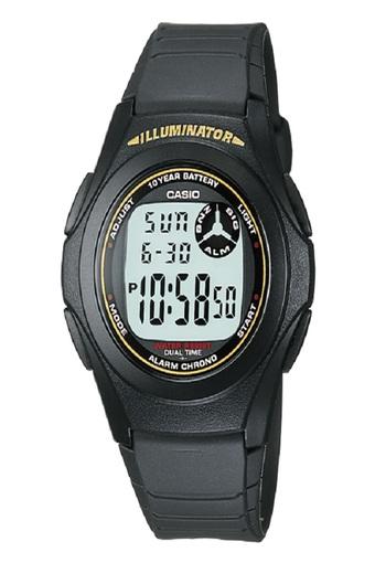 Casio - Jam Tangan Pria - Hitam - Strap Karet - F-200W-9A  