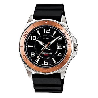 Casio Jam Tangan Pria MTD-1074-1AVDF - Silver hitam  