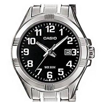 Casio Jam Tangan Pria MTP-1308D-1BVDF - Silver hitam  