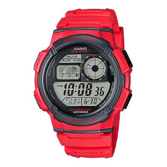 Casio Jam Tangan Pria - Merah - Strap Rubber - AE-1000W-4AV  