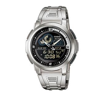 Casio Jam Tangan Pria OUT GEAR AQF-102WD-1BVDF - Silver Hitam  