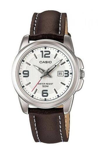 Casio - Jam Tangan Wanita - Cokelat - Tali Kulit - LTP-1314L-7AVDF  