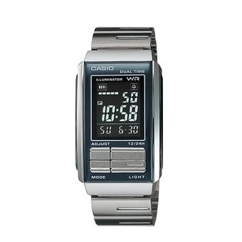 Casio Jam Tangan Wanita LA-201W-1BUDF - Silver Hitam  