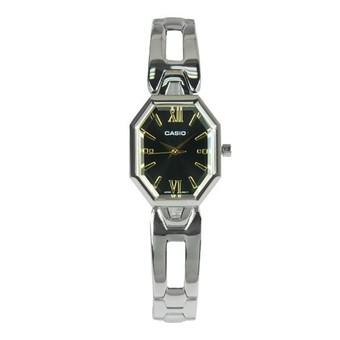 Casio Jam Tangan Wanita LTP-1347D-1ADF - Silver hitam  