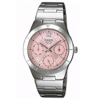 Casio Jam Tangan Wanita LTP-2069D-4A Silver/Pink  