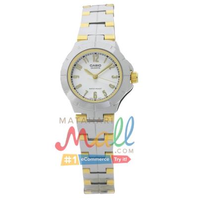 Casio Jam Tangan Wanita - Silver-Gold - Strap Stainless Steel - LTP-1242SG-7ADF