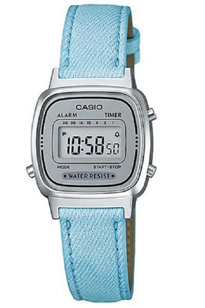 Casio LA670WL-2ADF - Digital Watch - Jam Tangan Wanita - Leather Strap - Biru