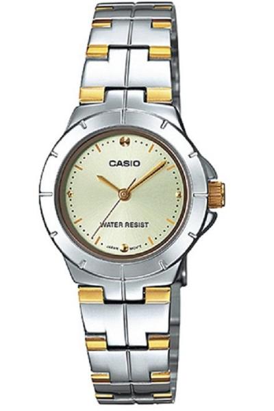 Casio LTP-1242SG-9CDF - Analog Watch - Jam tangan wanita - Stainless Steel Band - Silver gold