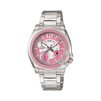 Casio LTP-1320D-4AV-Jam Tangan Wanita-Pink-Stainless Steel  