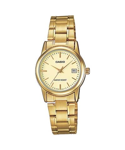 Casio LTP-V002G-9A Jam Tangan Wanita Stainless Steel 35mm - Gold