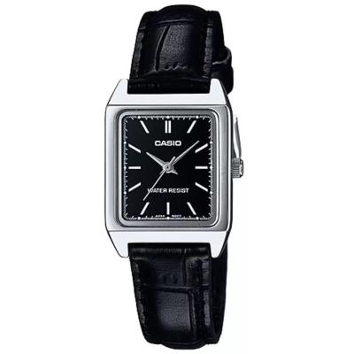 Casio - LTP-V007L-1EUDF - Jam Tangan Wanita - Strap Leather - Silver