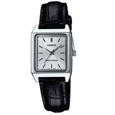 Casio - LTP-V007L-7E1UDF - Jam Tangan Wanita - Strap Leather - Silver