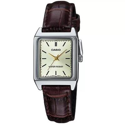 Casio - LTP-V007L-9EUDF - Jam Tangan Wanita - Strap Leather - Silver