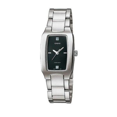 Casio Ladies Analog LTP-1165A-1C2DF Jam Tangan Wanita Stainless Steel - Black